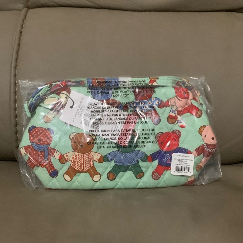 Vera Bradley Crossbody Camera Bag in Toasty Teddies NWT